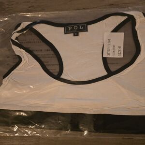 POL Women's Black and White Crop Top